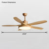 WOMO 5 Blade Modern Ceiling Fan Lamp-WM5129 thumbnail