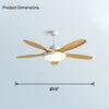 WOMO 5 Blade Modern Ceiling Fan Lamp-WM5129 thumbnail