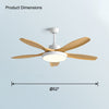 WOMO 5 Blade Modern Ceiling Fan Lamp-WM5129 thumbnail