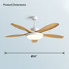WOMO 5 Blade Modern Ceiling Fan Lamp-WM5129 thumbnail