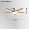 WOMO Scandi Large Flush Mount Ceiling Fan Lamp-WM5130 thumbnail
