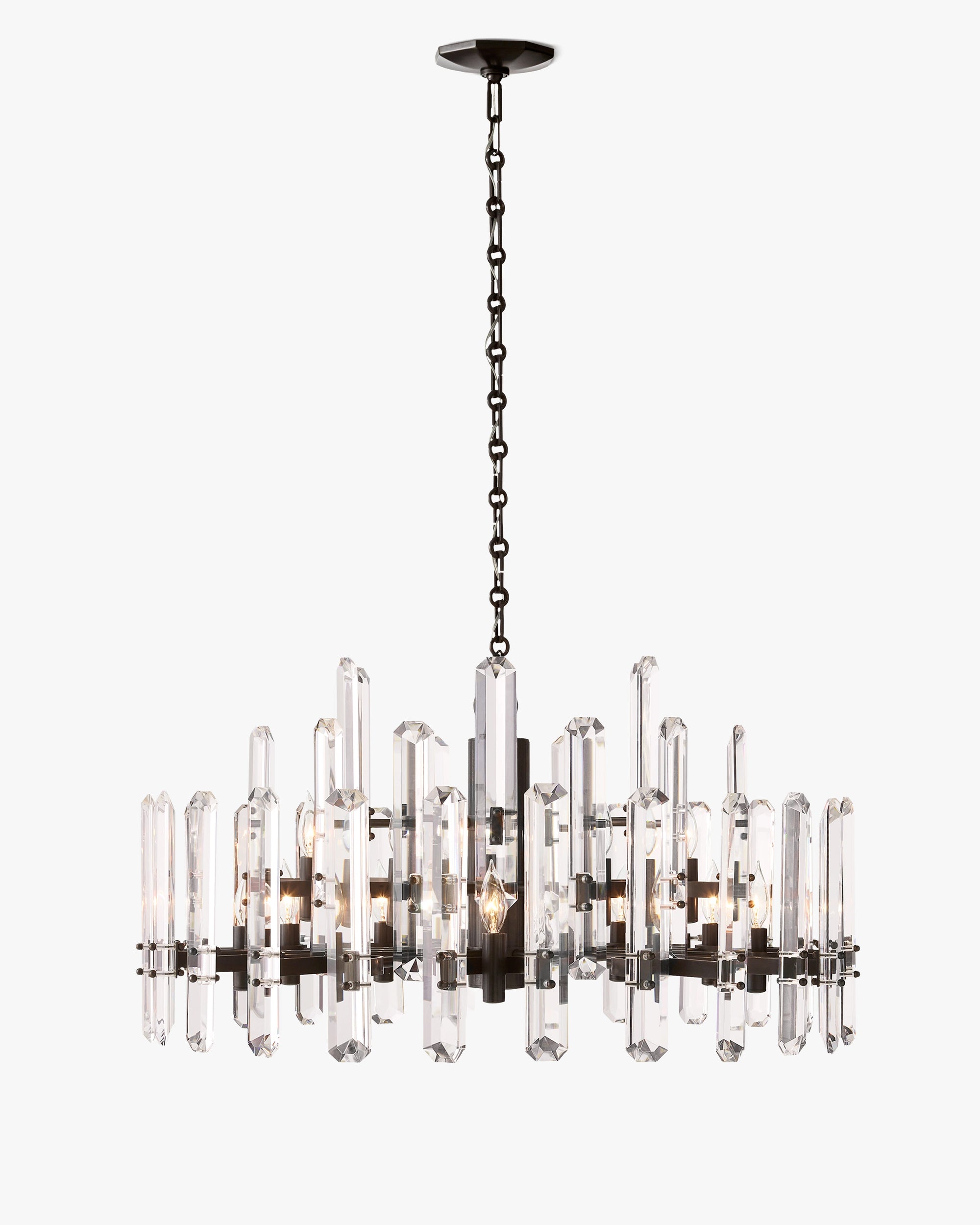 WOMO Crystal Prism Round Chandelier - Bonnington