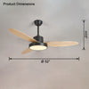 WOMO 3 Blade Ceiling Fan Lamp-WM5132 thumbnail