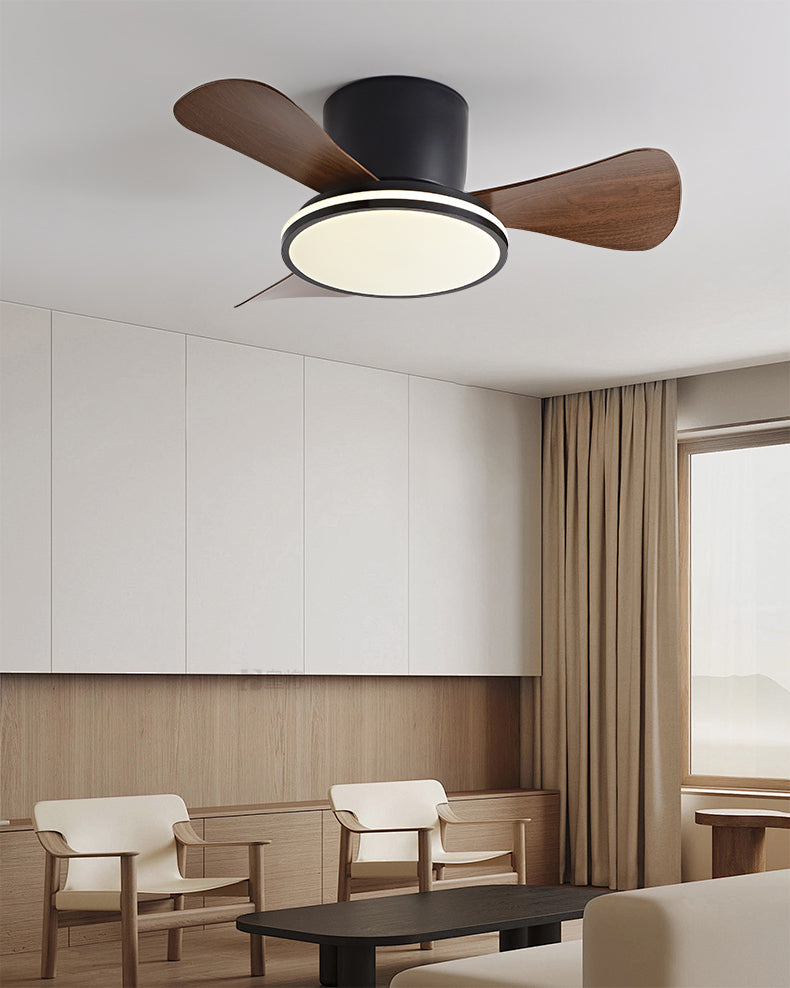 WOMO Small Low Profile Ceiling Fan Lamp - WM5166
