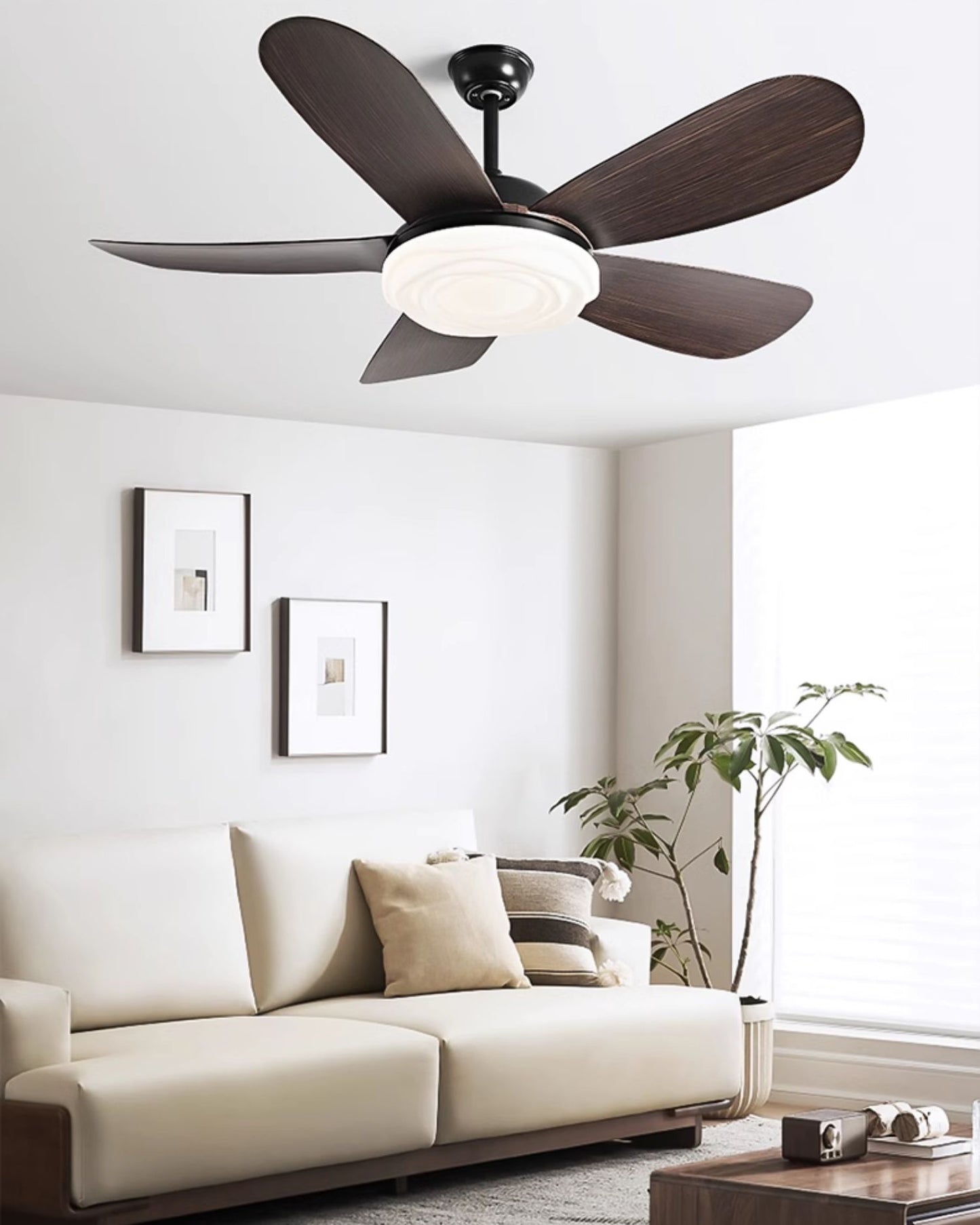 WOMO Modern Ceiling Fan with Bright Light - WM5169