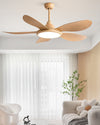 WOMO Modern Oak-look Ceiling Fan Lamp - WM5185 thumbnail