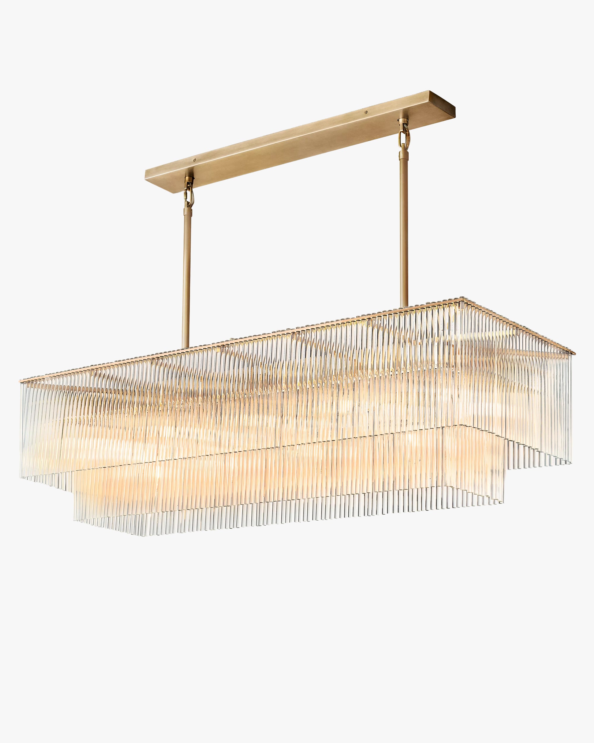 WOMO Crystal Rod Rectangular Chandelier - Amadeo