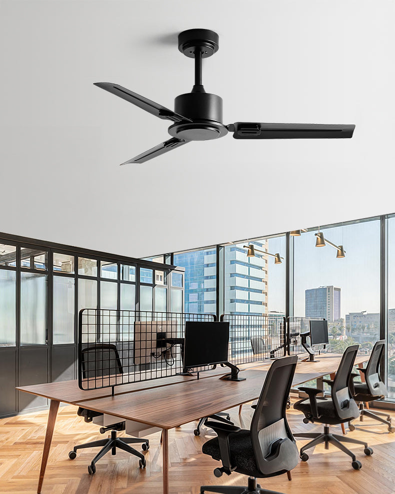 WOMO Industrial Metal Black Ceiling Fan-WM5217b