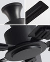 WOMO Low Profile Black Blade Ceiling Fan-WM5217a thumbnail