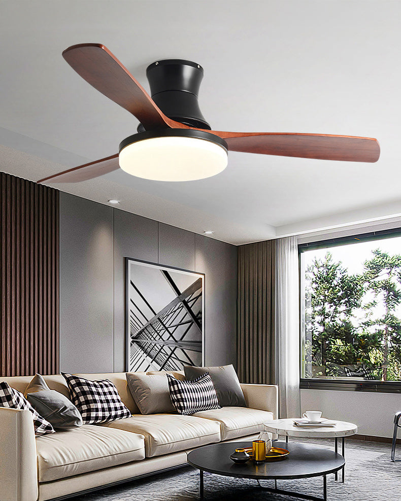 WOMO Wood Low Profile Ceiling Fan Lamp - WM5241