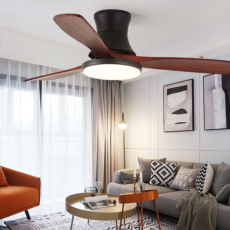 WOMO Wood Low Profile Ceiling Fan Lamp - WM5241