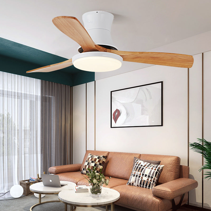 WOMO Wood Low Profile Ceiling Fan Lamp - WM5241