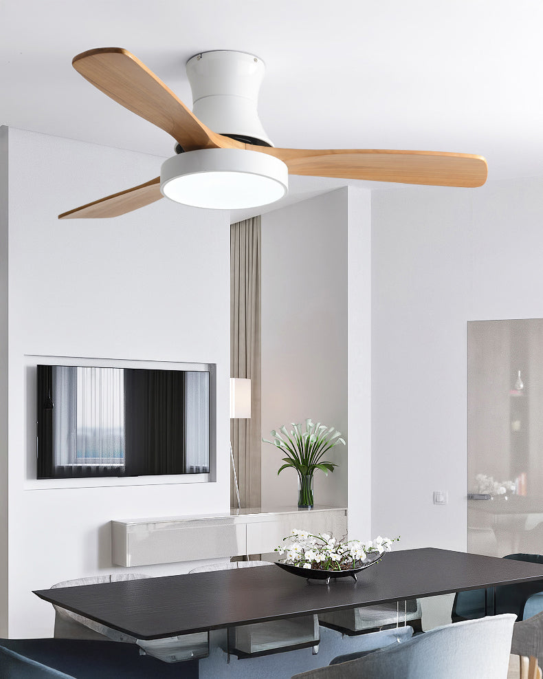 WOMO Wood Low Profile Ceiling Fan Lamp - WM5241