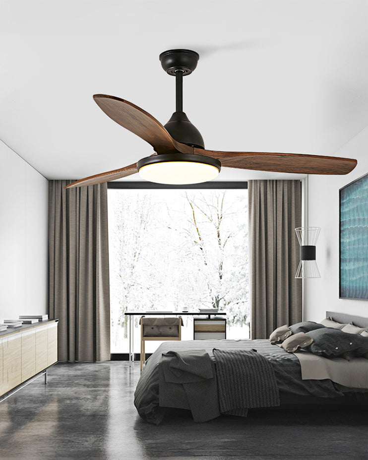 WOMO 3 Wood Blade Ceiling Fan Lamp - WM5242