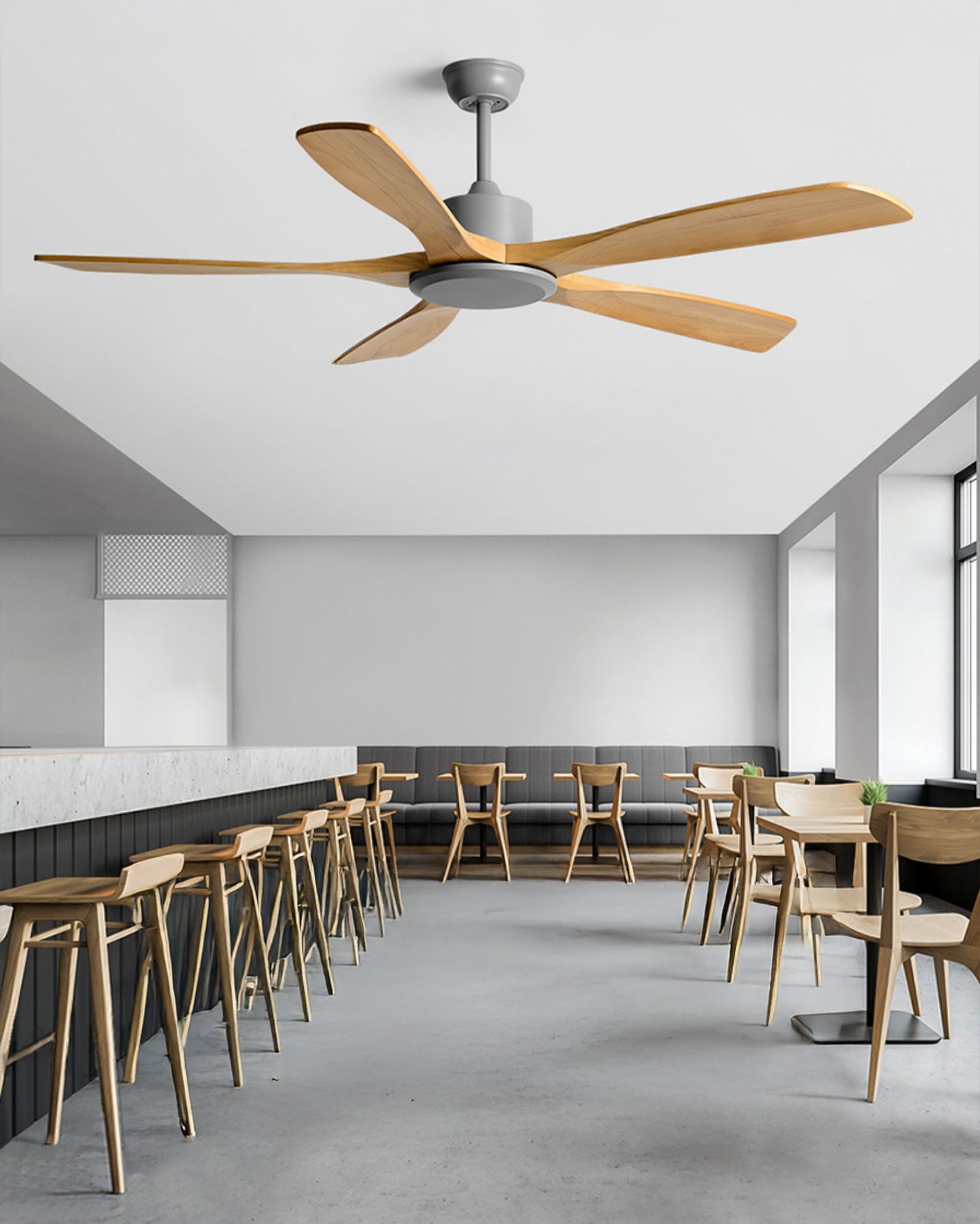 WOMO Modern 5 Wood Blade Ceiling Fan - WM5244