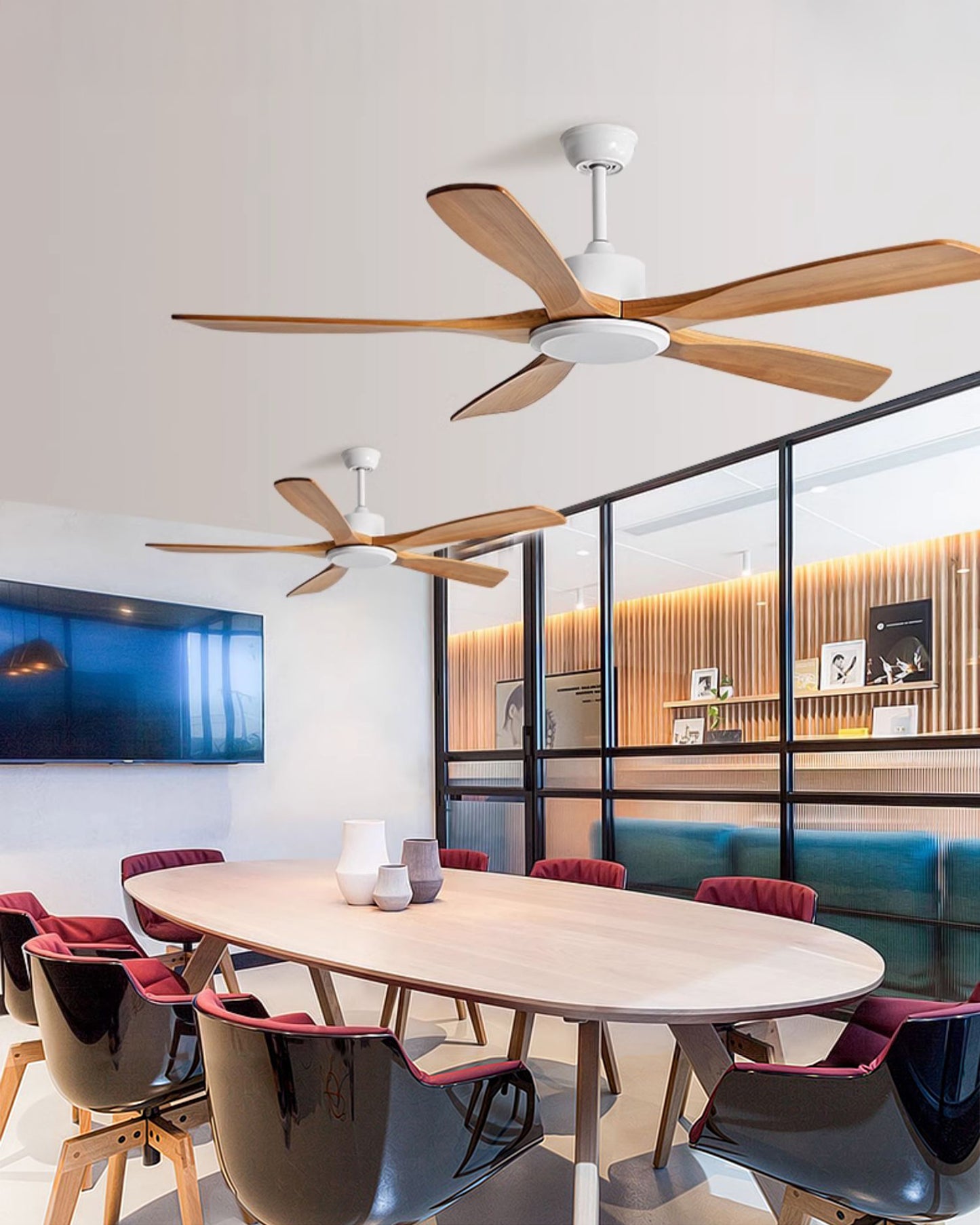 WOMO Modern 5 Wood Blade Ceiling Fan - WM5244