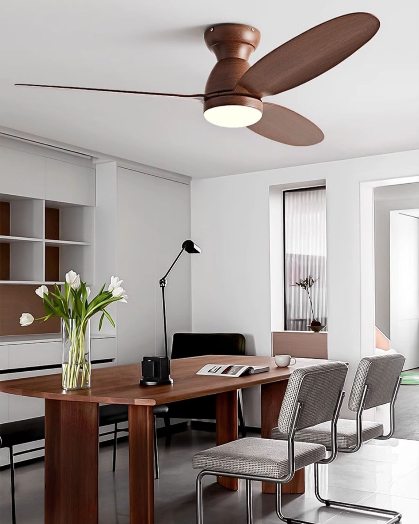 WOMO 3 Blade Low Profile Ceiling Fan Lamp - WM5251
