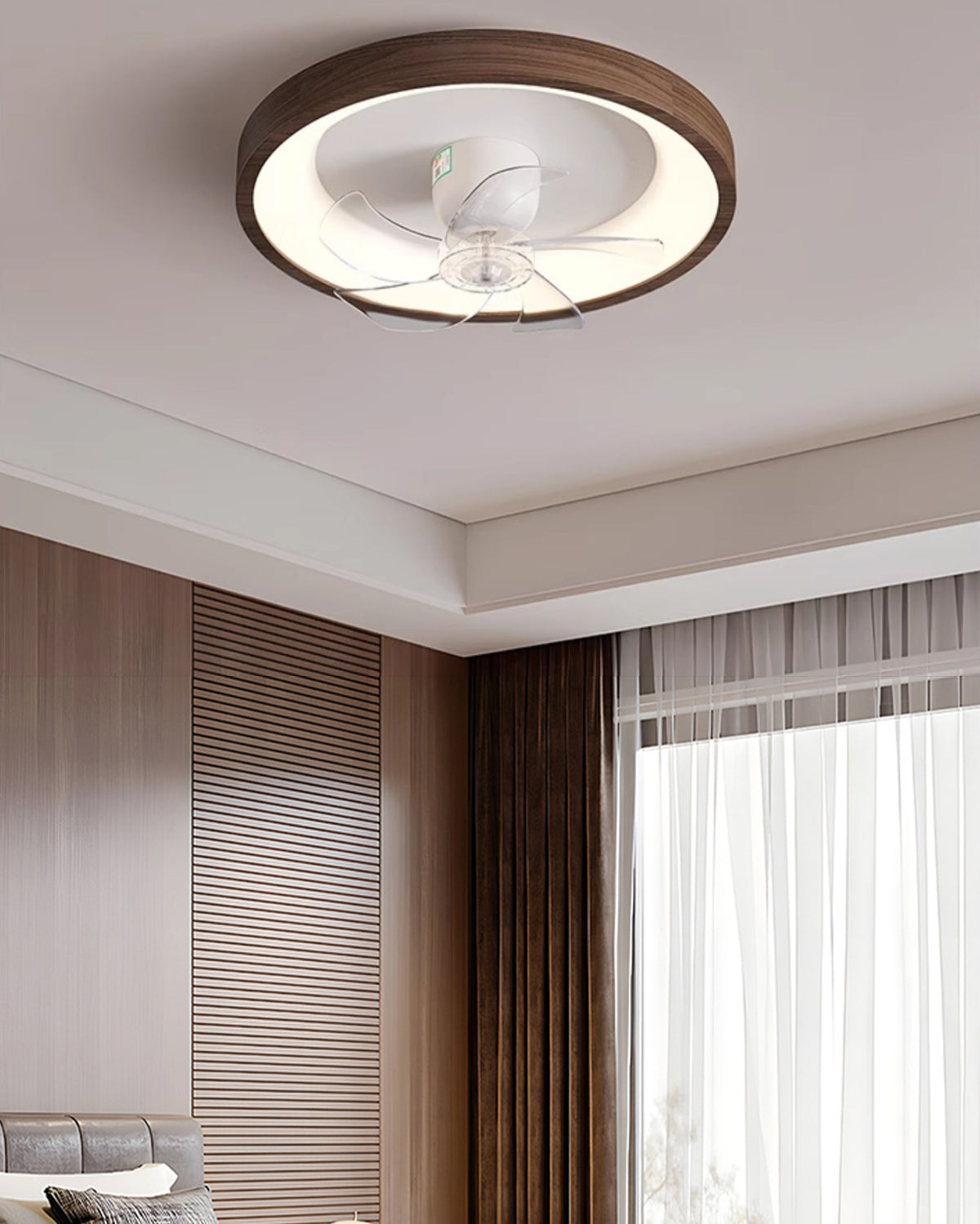 WOMO Retractable Low Profile Ceiling Fan Lamp - WM5271