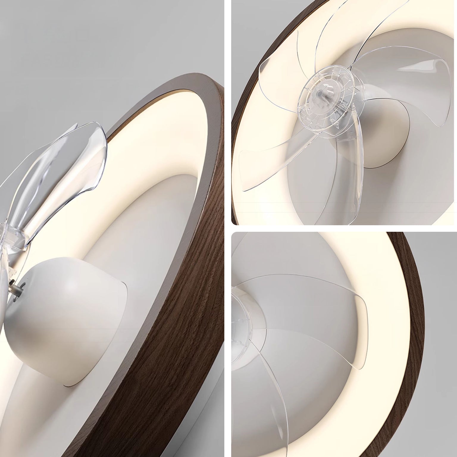 WOMO Retractable Low Profile Ceiling Fan Lamp - WM5271