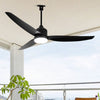WOMO 52 inch Black Outdoor Ceiling Fan Lamp - WM5285 thumbnail