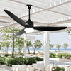 WOMO 52 inch Black Outdoor Ceiling Fan Lamp - WM5285 thumbnail