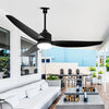 WOMO 52 inch Black Outdoor Ceiling Fan Lamp - WM5285 thumbnail