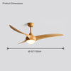 WOMO 3 Wave Blade Ceiling Fan Lamp-WM5016 thumbnail