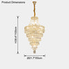 WOMO Oversized Gold Crystal Chandelier-WM2379 thumbnail