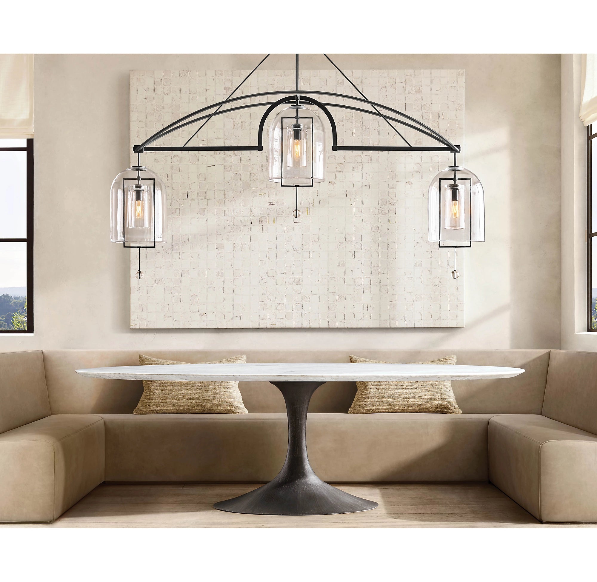 WOMO Bell Glass Linear Chandelier - Fulcrum