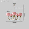 WOMO Pink Glass Globe Arm Chandelier-WM2052 thumbnail
