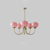 WOMO Pink Glass Globe Arm Chandelier-WM2052 thumbnail