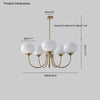 WOMO Pink Glass Globe Arm Chandelier-WM2052 thumbnail