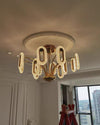 WOMO Rose Gold Long Oval Chandelier-WM2402 thumbnail