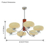 WOMO Swoop Arm Milk Glass Chandelier-WM2302 thumbnail