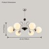 WOMO Frosted Glass Globe Chandelier-WM2304 thumbnail