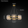 WOMO Textured Glass Round Chandelier-WM2174 thumbnail