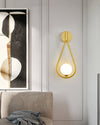 WOMO Glass Globe Tear Drop Wall Sconce-WM6022 thumbnail