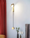 WOMO Adjustable Black/Gold Pendulum Wall Sconce-WM6029 thumbnail