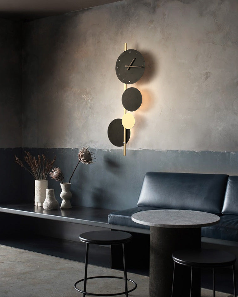 WOMO Sculptural Wall Clock with Led Light-WM6087