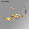 WOMO Black/Gold Ring Led Chandelier-WM2009 thumbnail