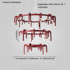 WOMO U-tubes Red Round Chandelier-WM2157 thumbnail