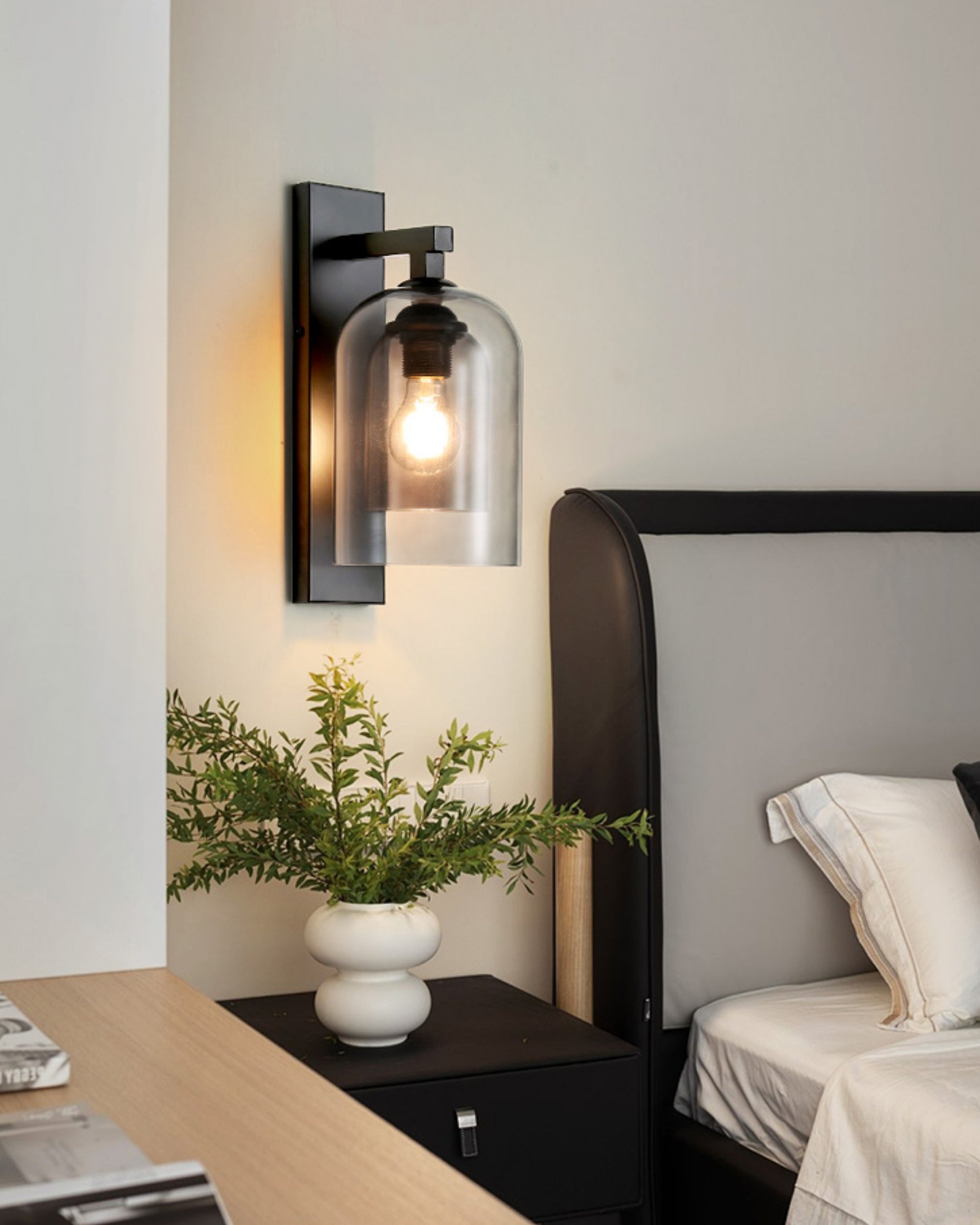 WOMO Bell Black Wall Sconce-WM6110