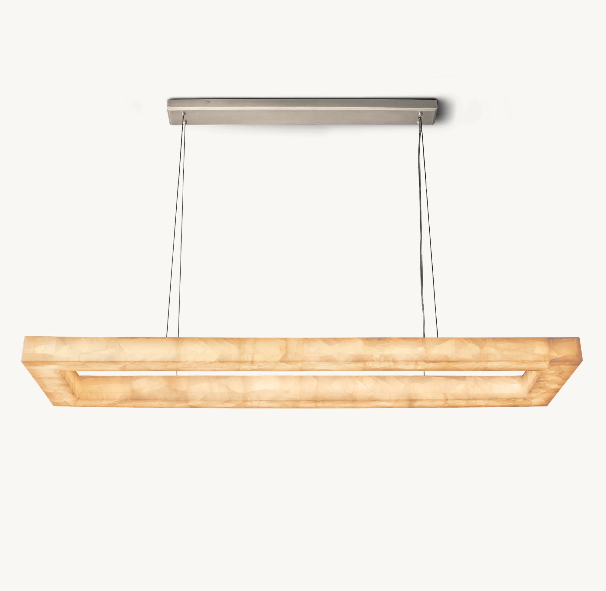 WOMO Lueur Rectangular Alabaster Chandelier - Rivage