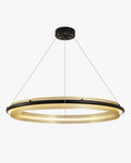 WOMO Black and Gold Ring LED Chandelier-WM2119a