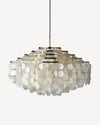WOMO Tiered Capiz Round Chandelier-WM2346 thumbnail