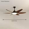 WOMO Large Modern Farmhouse Ceiling Fan Lamp-WM5032 thumbnail