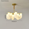 WOMO U-Shaped Milk Glass Chandelier-WM2131 thumbnail