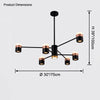 WOMO Rose Gold Arm Chandelier-WM2644 thumbnail