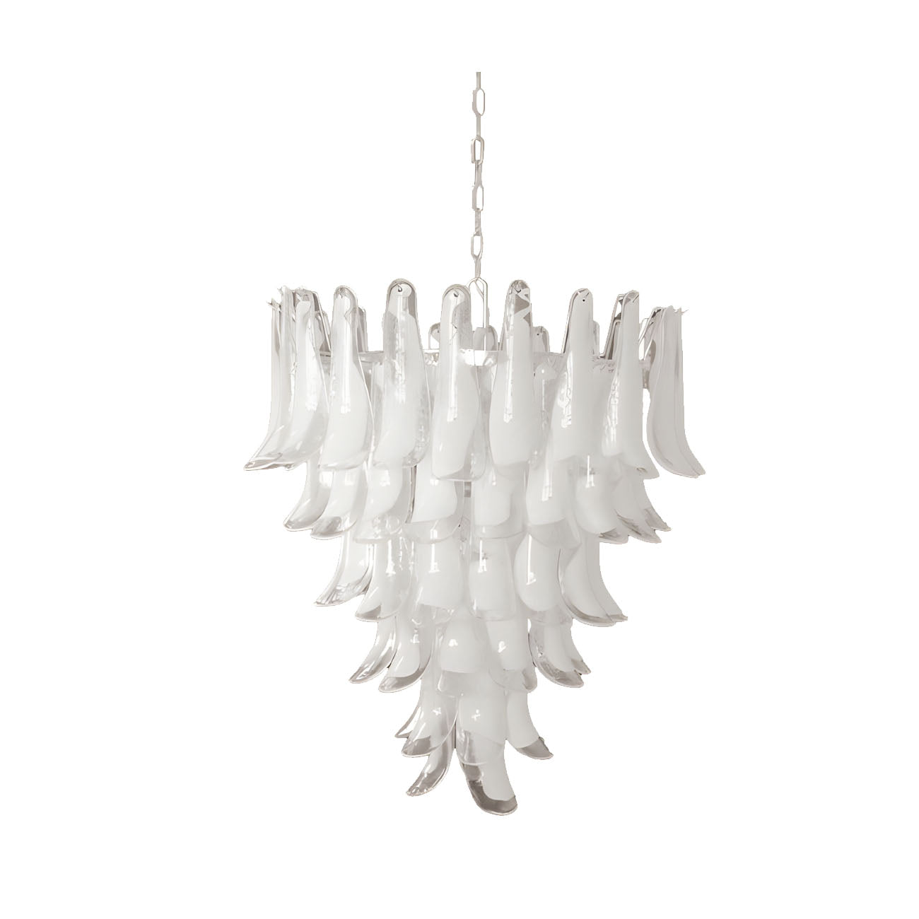 WOMO Mid Century Modern Glass Flower Petal Chandelier-WM3224