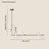 WOMO Linear Glass Globe Chandelier-WM2090 thumbnail